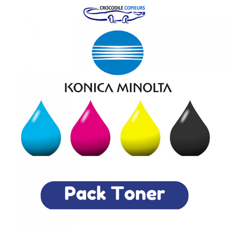 Pack Toner Konica-Minolta TN-221, 4 couleurs