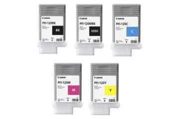 Pack de 5 cartouches de marque Canon PFI-120 (130ml), 5 couleurs