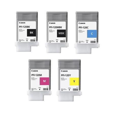 Pack de 5 cartouches de marque Canon PFI-120 (130ml), 5 couleurs